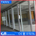 Puerta de cristal de la división de aluminio movible